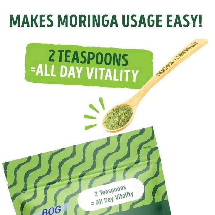 Pure Moringa – Organic Green Superfood Powder - 7.4oz (210g)