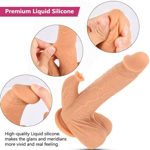 4 IN 1 Clitoral Stimulation Suction Cup Realistic Dildo - Lusty Age